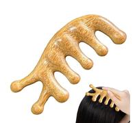 Handheld Wooden Massage Comb - Comfortable Handhelds Gua Sha Scraping | Wide Tooth Comb | Head Massage Tool | For Women Men Relaxation Hair Care Routine Personal Grooming