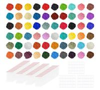 Handi Stitch Perline Diamond Painting Rotonde - 60.000 Diamond Dotz - 60 Colori - Sacchetti ed Etichette Autosigillanti - Diamond Painting Kit per Pittura Diamante ed Arte Freestyle