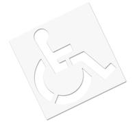 Handicap Stencil, Pavement Marking Template, Weather Resistant Striping Tool, High Visibility Design, 1 pezzo, For Disabled Lanes Fire Lanes and Post Marking