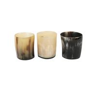 Handicrafts Home Whisky Bicchiere da bicchiere Whisky Dram Calice in vero corno Set di bicchieri vintage, Regalo di Capodanno