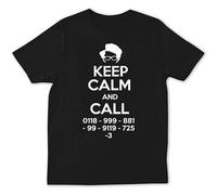 HANDINGMIAO Keep Calm And Call The It Crowd Maurice Moss The It Crowd TV Show Gift Mens T-Shirt Black Size M