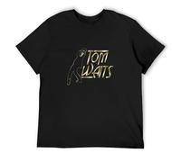 HANDINGMIAO Tom Waits Mens Cotton Tshirt Size S