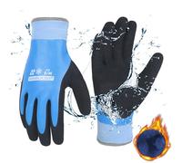 HANDLANDY Guanti da lavoro impermeabili per il freddo, guanti da lavoro invernali isolati con impugnatura, per uomo e donna, guanti da congelatore, per lavoro sotto lo zero, M