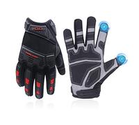 HANDLANDY Guanti da lavoro resistenti da uomo, guanti da lavoro touchscreen TPR per ridurre gli impatti, guanti da meccanici traspiranti antiscivolo