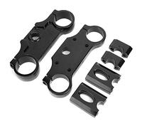 Handle Bar Casting Triple Tree Clamps Assembly Vehicle Accessory Dirt Bike Black Aluminium Alloy 6pcs Set