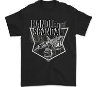 Handle The Scandal Tattoo Artist Mens T-Shirt 100% Cotton Black S