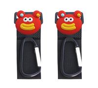Handlebar Hook 2X Stroller Clips, Stroller Straps Heavy Duty Lock Convenient Hook Accessories For Wheelchair Shopping Cart Versatile Strap Holder For Bags Groceries Travel Gear