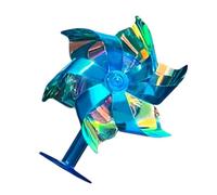 Handlebar Pinwheel Decoration,Electric Scooter LED Rotating Windmill - Colorful Wind Leaves Dazzling, Comfort Touch Riding Equipment for Motorcycle, Home and Car Dashboard