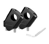 Handlebar Riser - STEM CORTO - HANGLABAR CLAMP | Alluminio Alluminio di alluminio lontano da moto Montare il morsetto per, ciclismo, strada e mountain bike - Black and Silver