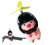 Handlebar Toy Motorcycle Animal Figure Cute Vibration-Sensitive Propeller Helmet Decoration Fun Adorable Lightweight 5x5x10cm Easy Mount 5x5x10cm for Outdoor Bike Riders