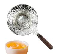 Handled Loose Tea Strainer - Stainless Steel Tea Infuser | Fine Mesh Stainless Steel Filter with Handle | Loose Têa Steeper | for Kung Fu Coffee Brewing Teapots Cups Pitchers Mugs Home