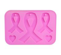Handmade Awareness Bow Keychains Stampo in resina Silicone Ribbon Bow Epoxy Mold Jewelry Making Tools Kit