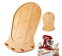 Handmade Bamboo Mixer Mobile Tray Kitchen Slider Countertop Appliance Board | 2-in-1 Stand Sliding Accessories with Attachment Storage Pegs Organizer Waterproof Anti-Slip Baking Station(Natural)
