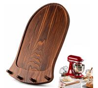 Handmade Bamboo Mixer Mobile Tray Kitchen Slider Countertop Appliance Board | 2-in-1 Stand Sliding Accessories with Attachment Storage Pegs Organizer Waterproof Anti-Slip Baking Station(Marrone)