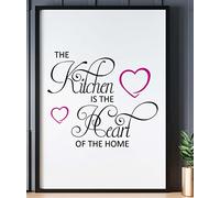 Handmade By Stukk Kitchen is in the Heart Of Home - Poster da parete con stampa a tema colazione e cena (148 x 210 mm)