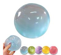 Handmade Coconut Oil Squishy Ball, Super High Moldable Crystal Coconut Oil Stress Ball, Soft and Non-sticky, Lightweight and Portable (Blue)