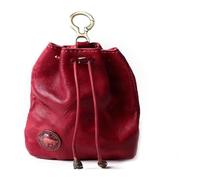 Handmade Cowhide Retro Storage Bag, Retro Coin Purse Handmade Leather Wallet, Portable Retro Handmade Key Pouch, Simple Handmade Bag for Women (Color : Red, Size : 1 size)