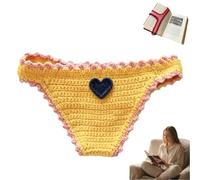 Handmade Crochet Bikini Bookmark,Funny Crochet Underwear Shaped Book Page Holder,Reusable Handmade Bikini Reading Bookmarks for Book Lovers,Writers,Teachers and Women (H)