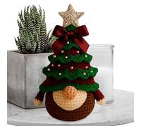 Handmade Crochet Christmas Kit - Gnome Yarn Crafting Set for Holiday Projects with Learning Function, Complete Supplies for Teens, Adults, Kids, Women, Girls, Seasonal Craft, Home Use