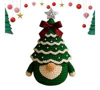 Handmade Crochet Christmas Kit - Gnome Yarn Crafting Set for Holiday Projects with Learning Function, Complete Supplies for Teens, Adults, Kids, Women, Girls, Seasonal Craft, Home Use