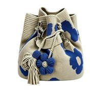 Handmade Crochet Flower Tote | Boho Stylish Handbag | Knit Floral Purse