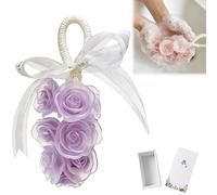 Handmade Crystal Rose Scented Soap Bouquet, Rose Soap on a Rope for Washing Hands and Fresh Air, Exquisite Home Decor and Gifts Choice for Bathroom and Holiday