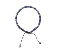 Handmade Ethnic Style Crystal Cylinder Beaded Bracelet for Women(Bluestone)