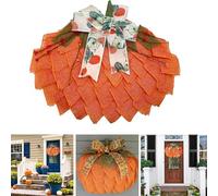 Handmade Fall Pumpkin Wreath, 2025 New Halloween Pumpkin Wreath, Autumn Outdoor Harvest Wreaths Thanksgiving(1pcs)