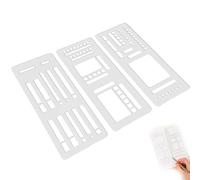 Handmade Flexible Planner Stencils Set - Journal Stencils , Calendar Stencil & Drawing Templates for Dot Grid, Journaling, Planning, Crafting - Reusable Stencil for Planners (#2)