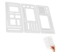 Handmade Flexible Planner Stencils Set - Journal Stencils , Calendar Stencil & Drawing Templates for Dot Grid, Journaling, Planning, Crafting - Reusable Stencil for Planners (#1)