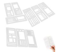 Handmade Flexible Planner Stencils Set - Journal Stencils , Calendar Stencil & Drawing Templates for Dot Grid, Journaling, Planning, Crafting - Reusable Stencil for Planners (3Pcs)