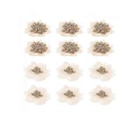 Handmade Flower Artificial Ornament for Wedding Use 36Pcs DIY Linen Flowers