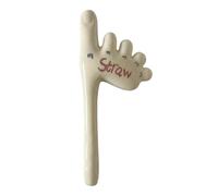 Handmade Foot Straw, Toe Ceramic Reusable Drinkware, 17x8cm Quirky Stirrer with Realistic Design, Pottery Material, Novelty Tool with Weirdcore Style, Gift for Party and Camping