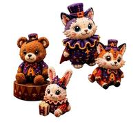 Handmade Fun Characters Felt Craft, Sewing DIY Quilting Kit, 7.87x7.08 Inches Halloween Project Pack with Needle, Cotton Needlework Material, Adults Beginners Birthday Home Office, Decorative Ornament