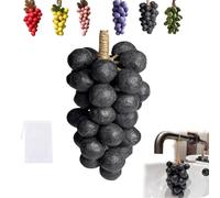 Handmade Grape Cluster Soap on a Rope - Natural Cold Process Bar with Purple Grape Fragrance for Face, Body & Shower, Decorative Bathroom Decor & Gift-Ready Artisan Soap (#1)