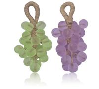 Handmade Grape Soap on a Rope Gift Set - Natural Cold Process Bar Soaps,Decorative Grape Cluster Design,Aromatic & Moisturizing for Baptisms/Air Freshening/Gifts/Decors/Decor (2PCS-D)