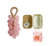 Handmade Grape Soap on a Rope, Natural Grapes Soap Cluster for Men and Women, Decorative Soaps Grapes for Bathroom, Lasting Fragrance Body and Hand Wash (I)