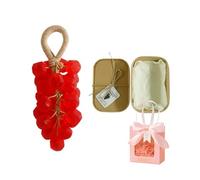 Handmade Grape Soap on a Rope, Natural Grapes Soap Cluster for Men and Women, Decorative Soaps Grapes for Bathroom, Lasting Fragrance Body and Hand Wash (G)