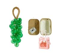 Handmade Grape Soap on a Rope, Natural Grapes Soap Cluster for Men and Women, Decorative Soaps Grapes for Bathroom, Lasting Fragrance Body and Hand Wash (J)