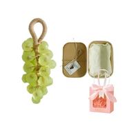Handmade Grape Soap on a Rope, Natural Grapes Soap Cluster for Men and Women, Decorative Soaps Grapes for Bathroom, Lasting Fragrance Body and Hand Wash (C)