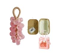 Handmade Grape Soap on a Rope, Natural Grapes Soap Cluster for Men and Women, Decorative Soaps Grapes for Bathroom, Lasting Fragrance Body and Hand Wash (D)