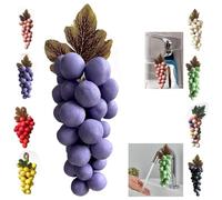 Handmade Grapes-Shaped Soaps, Grape Soap On A Rope, Natural Cold Process Artisan Soaps For Face, Body Shower & Hands, Washing Hands And Fresh Air (purple)