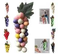 Handmade Grapes-Shaped Soaps, Grape Soap On A Rope, Natural Cold Process Artisan Soaps For Face, Body Shower & Hands, Washing Hands And Fresh Air (mixed colors)