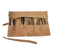 Handmade Leather Chef Roll Bag - Vintage Large Capacity Multi-Purpose Tool Pouch | Professional Culinary Case With 5 Slots, Portable Chef Carrier For Travel, Cooking & Kitchen Tools
