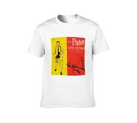 Handmade Noodles Charlie Parker with Strings Casual Round Neck T Shirt White L