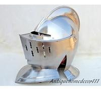 Handmade Nuovo Europeo Closed Medievale Knight Helmets- Armor Casco