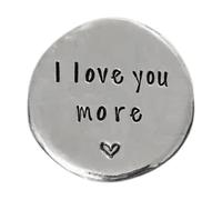 Handmade Pewter Pocket Tokens - Love Coin Keepsake, Sentimental Gift Token, Romantic Memento | Thoughtful Tokens For Boyfriend Girlfriend Partner Special Occasion Present