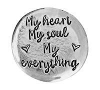Handmade Pewter Pocket Tokens - Love Coin Keepsake, Sentimental Gift Token, Romantic Memento | Thoughtful Tokens For Boyfriend Girlfriend Partner Special Occasion Present