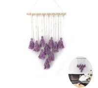 Handmade Pompon Sospensione Dream Catcher Viola 62 X 45 Cm
