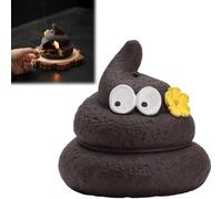 Handmade Poop Shaped Ceramic Incense Burner, Funny Aromatherapy Decor, Natural Creative Home Fragrance Holder for Desk,Offices,Hotel,Relaxing Mood